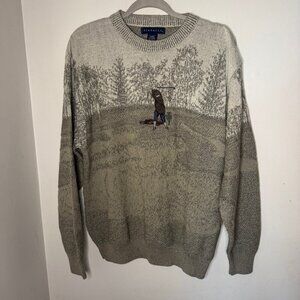 Vintage Pinnacle Crew Neck Golf Sweater Made In USA Size L